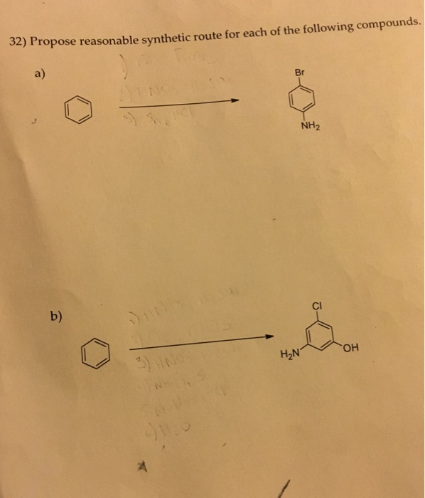 Solved 32) Propose Reasonable Synthetic Route For Each Of | Chegg.com