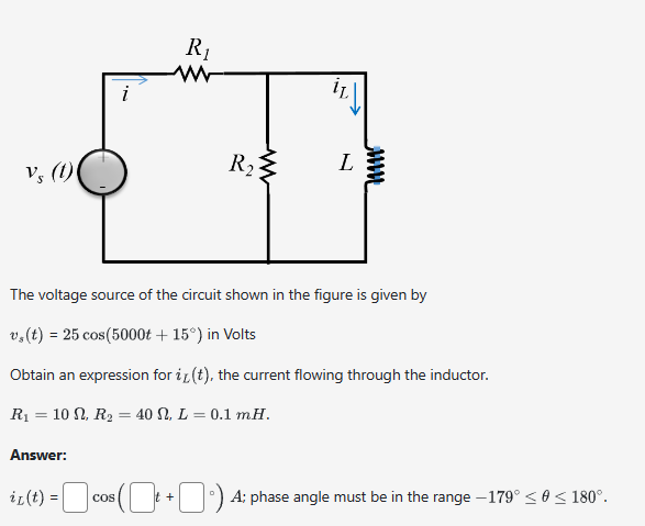Solved The voltage source of the circuit shown in the figure | Chegg.com