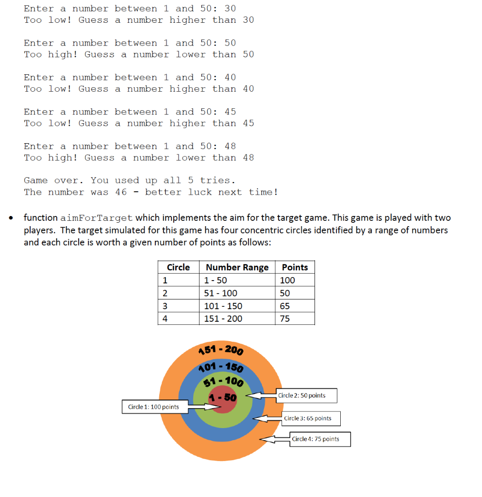 Solved Question 1 Write a Python program to play two games. | Chegg.com