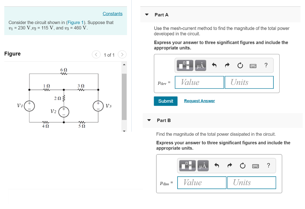 Solved Constants Part A Consider The Circuit Shown In Chegg Com