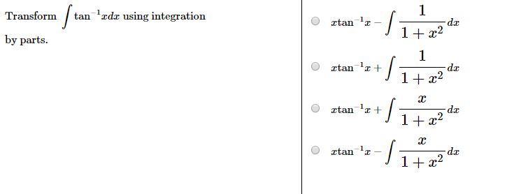 Solved Transform / tan d using integration J tan rdz using | Chegg.com