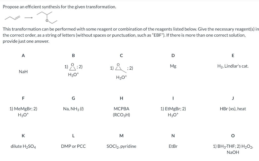 Solved Propose an efficient synthesis for the given | Chegg.com