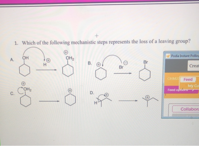 Solved Which Of The Following Mechanistic Steps Chegg Com