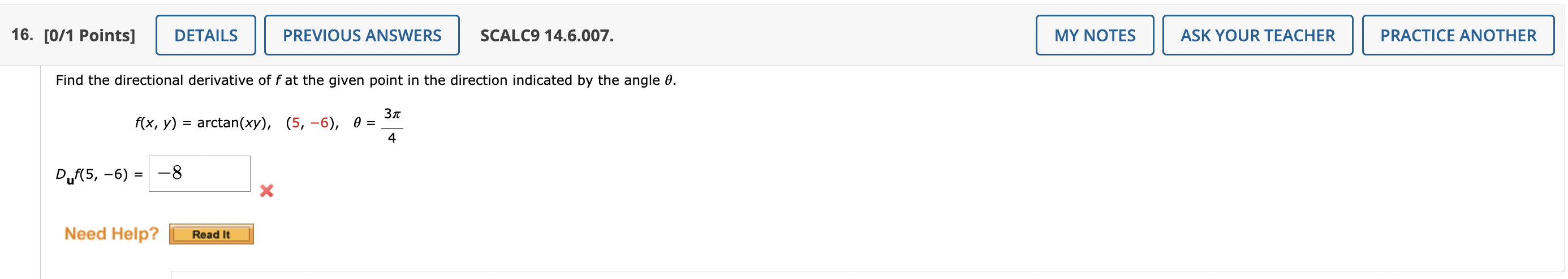 Solved [0/1 Points] SCALC9 14.6.007. Find the directional | Chegg.com