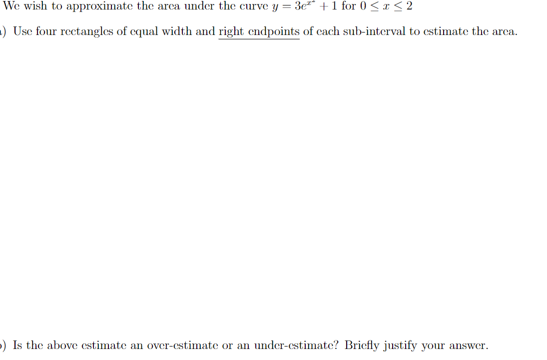 Solved We wish to approximate the area under the curve y = | Chegg.com