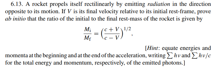 Solved 6.13. A rocket propels itself rectilinearly by | Chegg.com