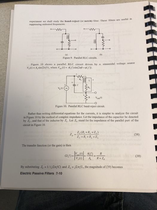 Solved PreLab Procedures C Sinusoidal Steady State