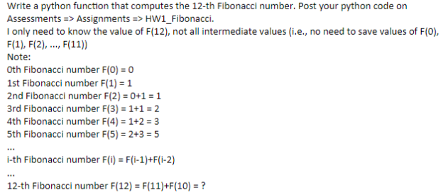Solved Write a python function that computes the 12-th | Chegg.com image.