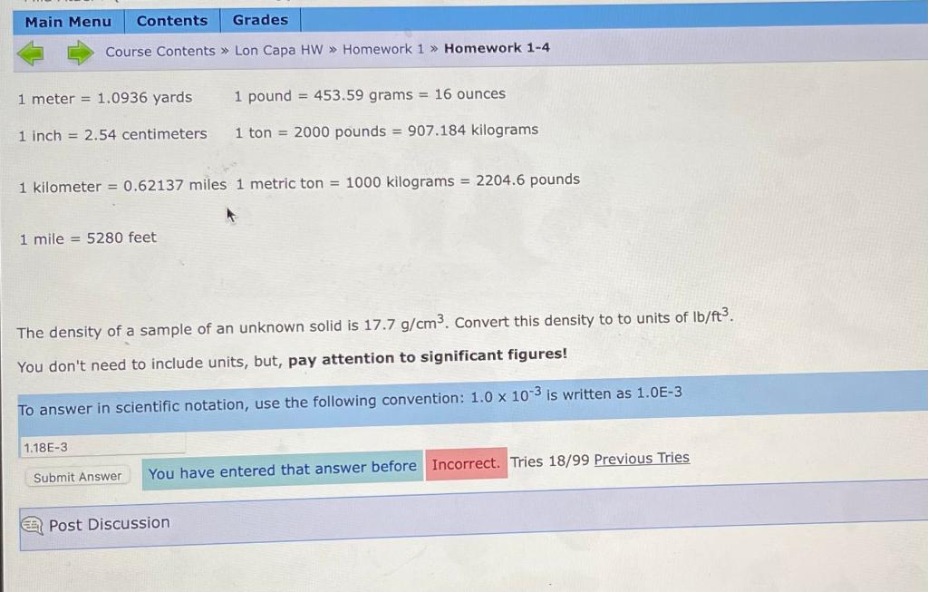 Solved $ Course Contents ≫ Lon Capa HW » Homework 1 # | Chegg.com