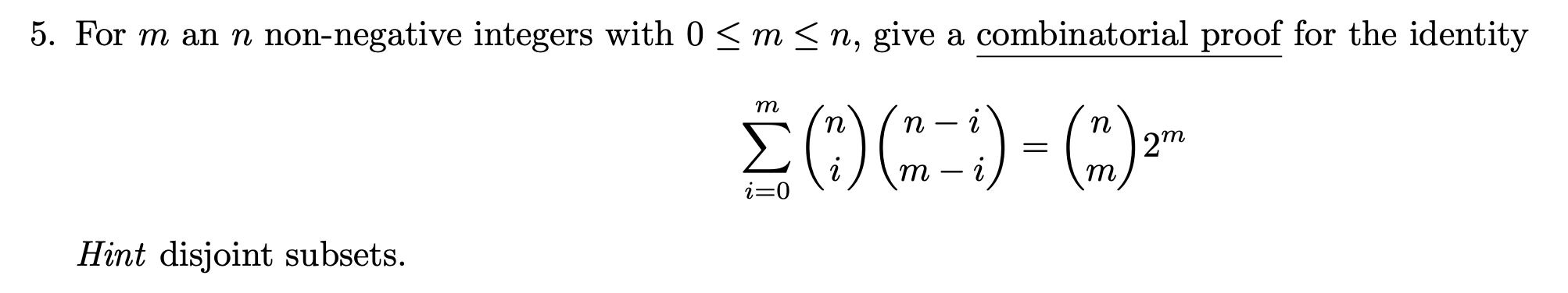 Solved Course Name: Intro To Combinatorics Please Solve All | Chegg.com