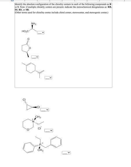 Solved Identify the absolute configuration of the chirality | Chegg.com