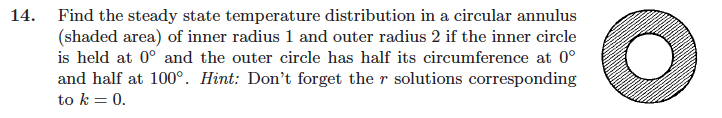 Solved 14. Find the steady state temperature distribution in | Chegg.com