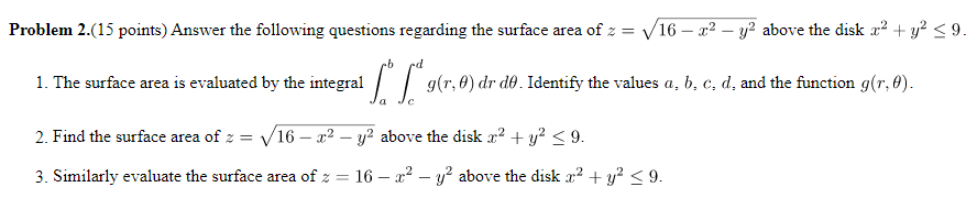 Solved Problem 2.(15 points) Answer the following questions | Chegg.com