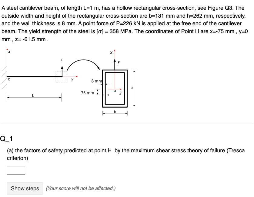 solved-a-steel-cantilever-beam-of-length-l-1-m-has-a-chegg