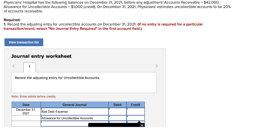 Solved Physicians' Hospital has the following balances on | Chegg.com Solved Physicians' Hospital has the following balances on | Chegg.com