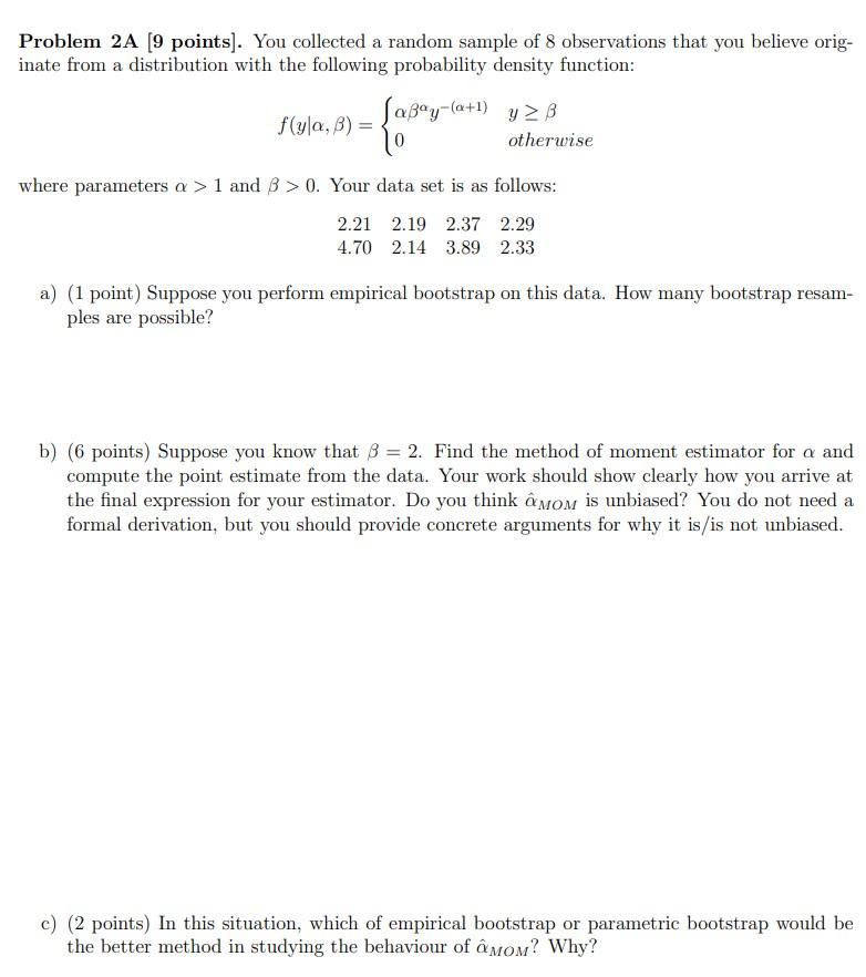 Solved You collected a random sample of 8 observations that | Chegg.com