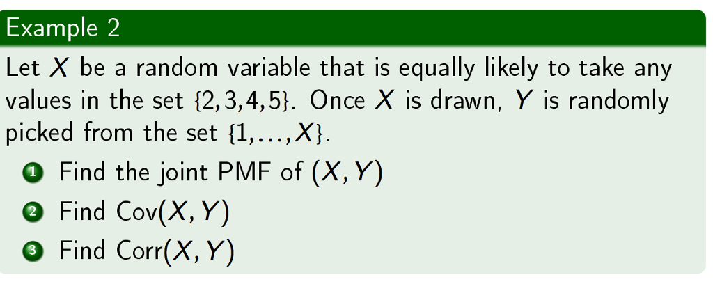 Solved Example 2 Let X be a random variable that is equally | Chegg.com