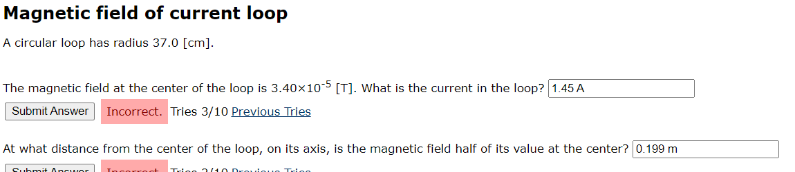 Solved Magnetic field of current loop A circular loop has | Chegg.com