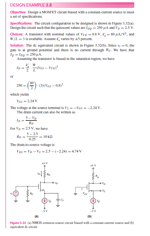 Solved Objective: Design a MOSFET circuit biased with a | Chegg.com