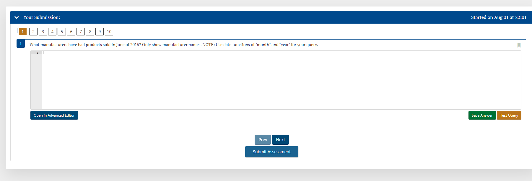 Solved SQL - IS 3351003 - 2022 Sumr 2.1s Single Table | Chegg.com