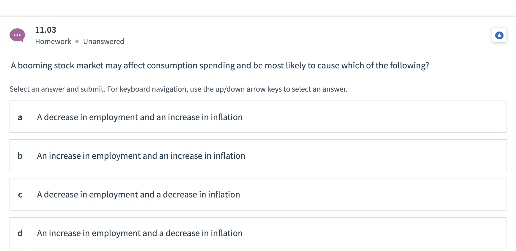 Solved 11.01 Homework • Unanswered A decrease in consumer