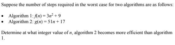 Solved Suppose The Number Of Steps Required In The Worst | Chegg.com