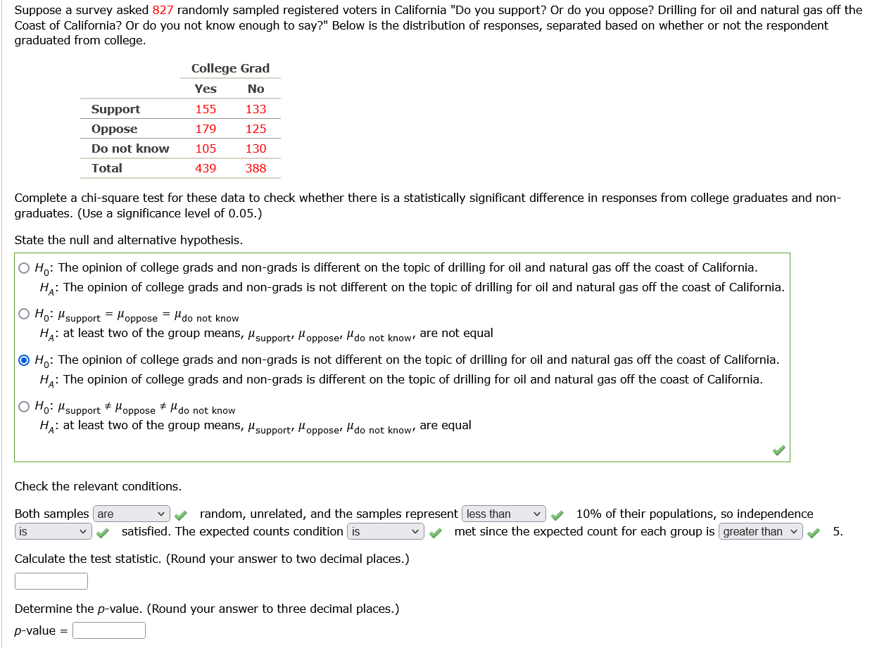 Solved Suppose A Survey Asked 827 Randomly Sampled | Chegg.com