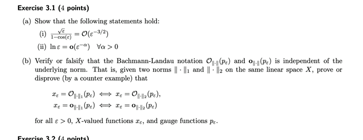 Exercise 3.1 (4 points) (a) Show that the following | Chegg.com