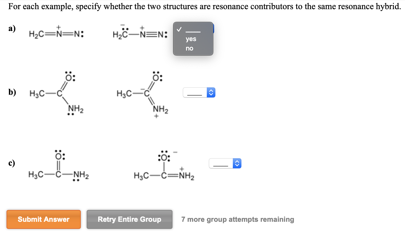 Solved For each example, specify whether the two structures | Chegg.com