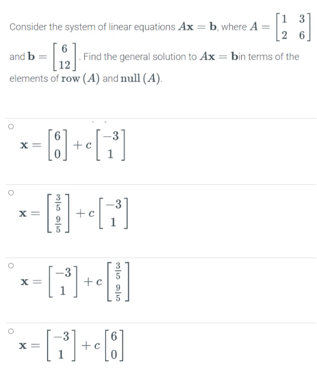 Solved 1 3 Consider The System Of Linear Equations Ax = B, | Chegg.com