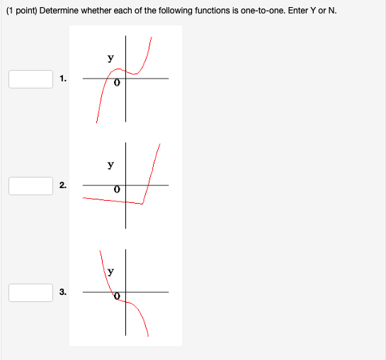 Solved (1 point) Determine whether each of the following | Chegg.com