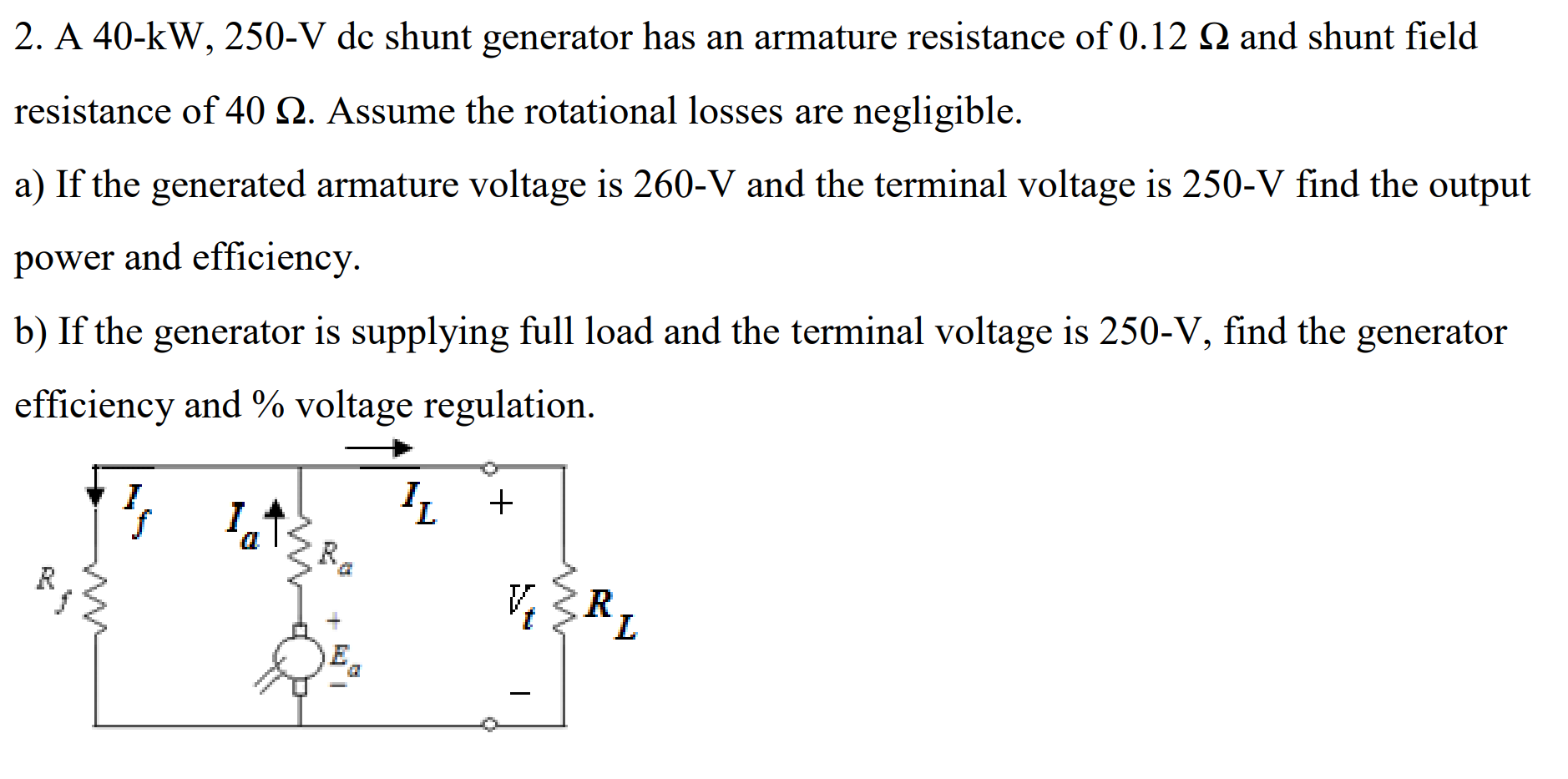 Voltage regulation clearance of dc generator