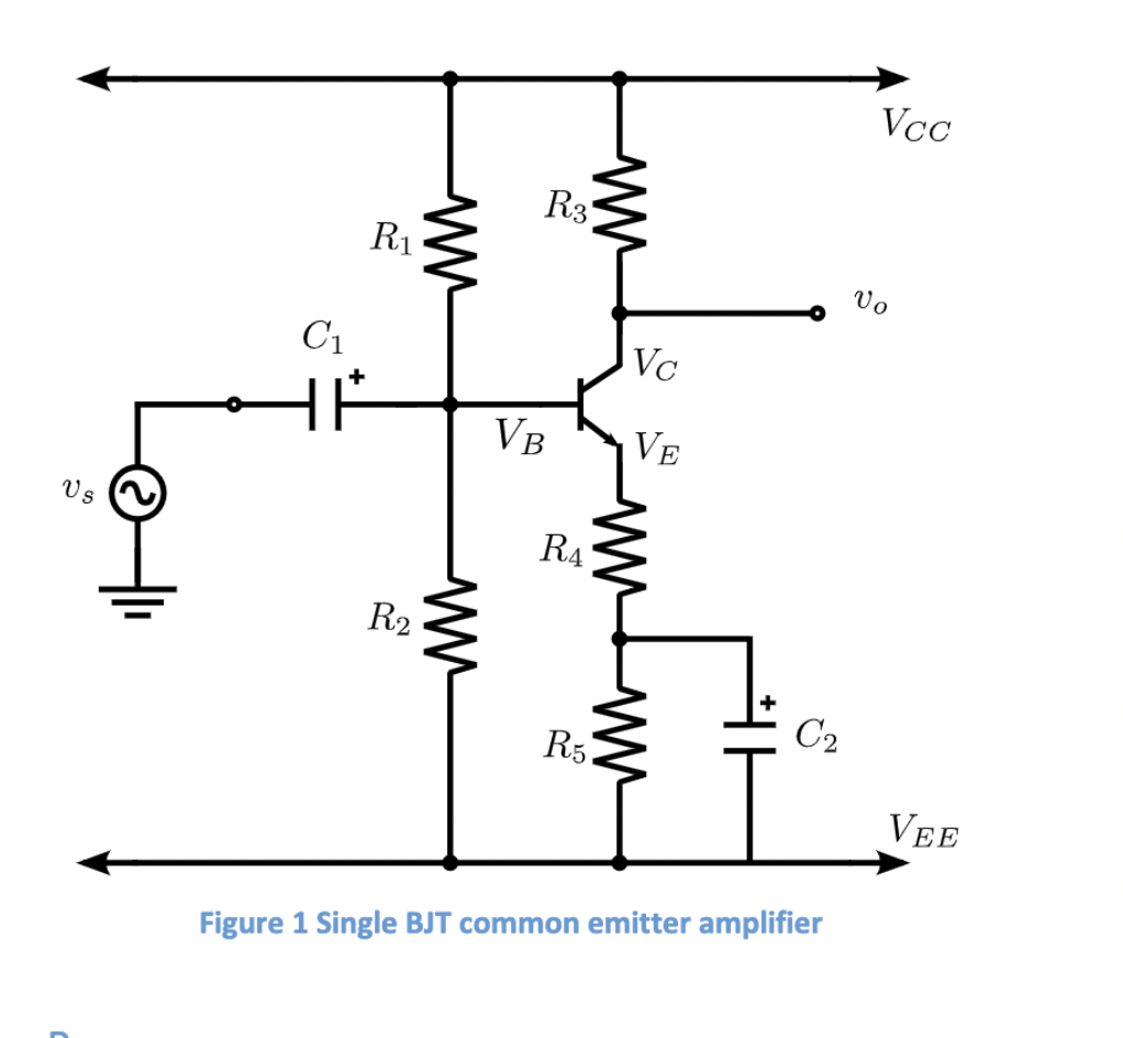 Solved Given This BJT, Find Vb Only. Given That Vcc = 12 And | Chegg.com