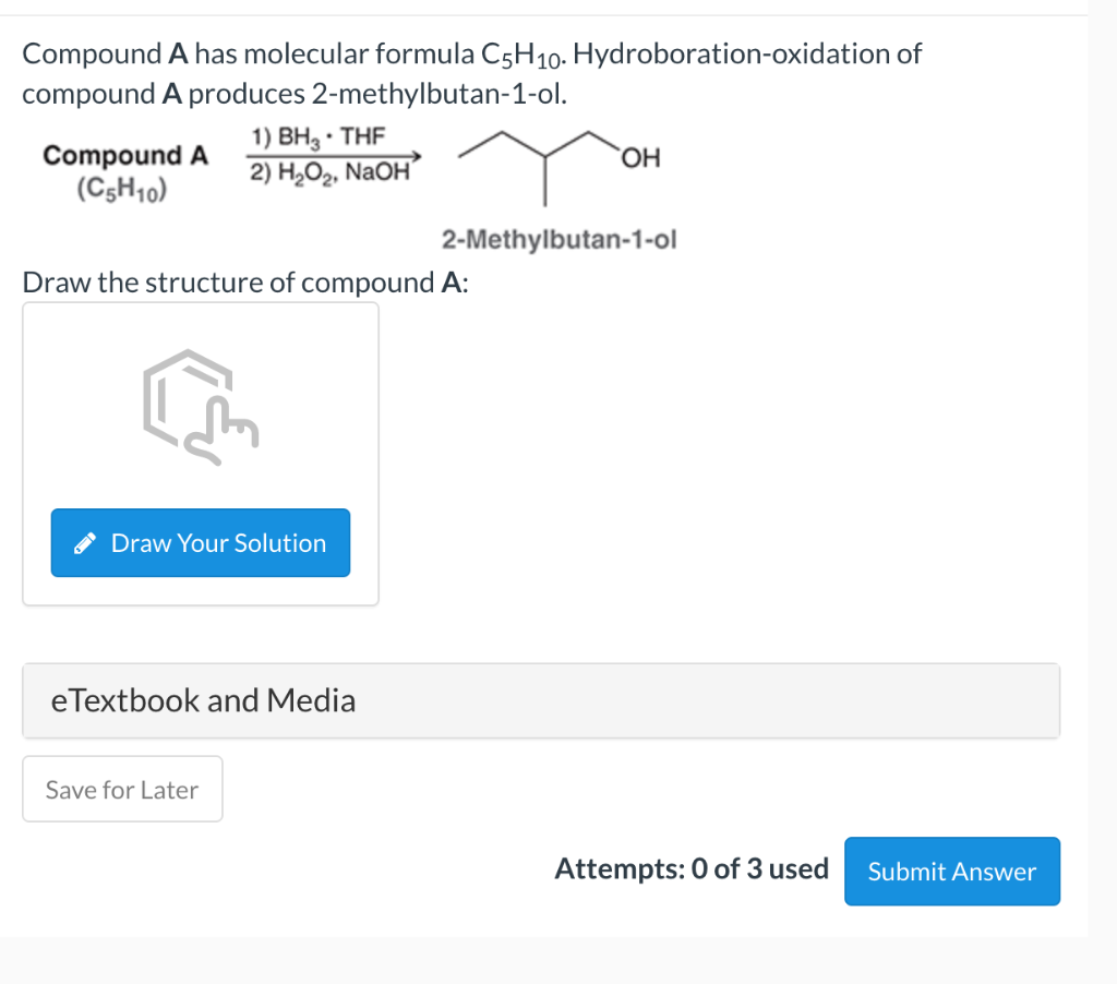 Solved Compound A Has Molecular Formula C5h10