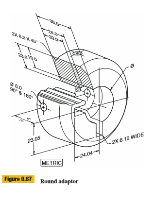 Solved Sketch, draw with SolidWorks, then create the | Chegg.com