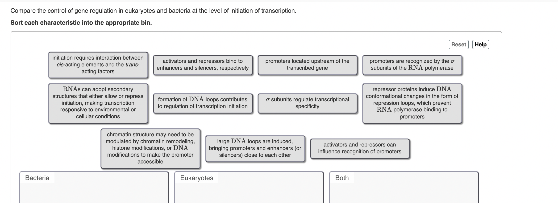 Solved Compare the control of gene regulation in eukaryotes | Chegg.com