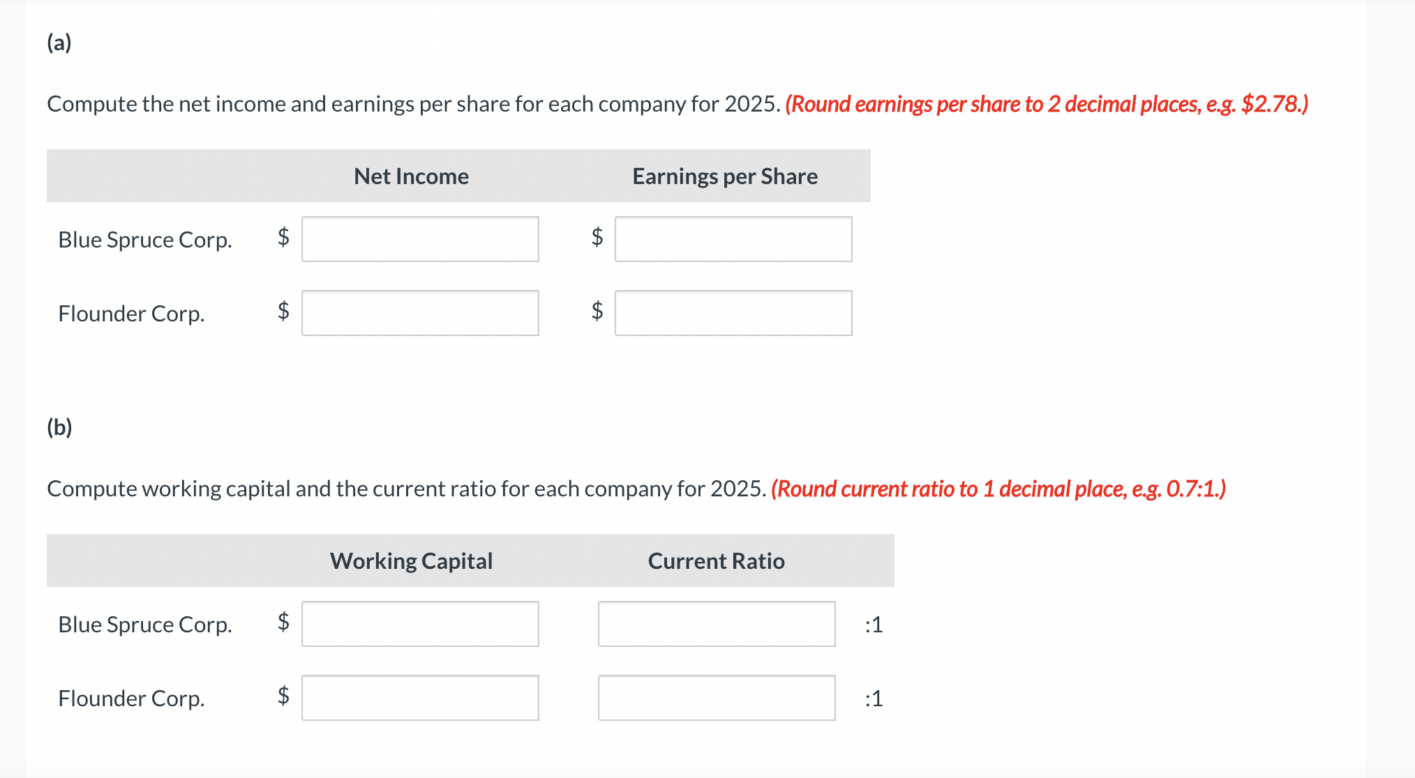 Solved Compute the net and earnings per share for