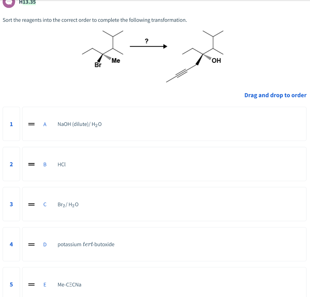 Solved H13.17 If One Equivalent Of Br2 Reacts With The Given | Chegg.com