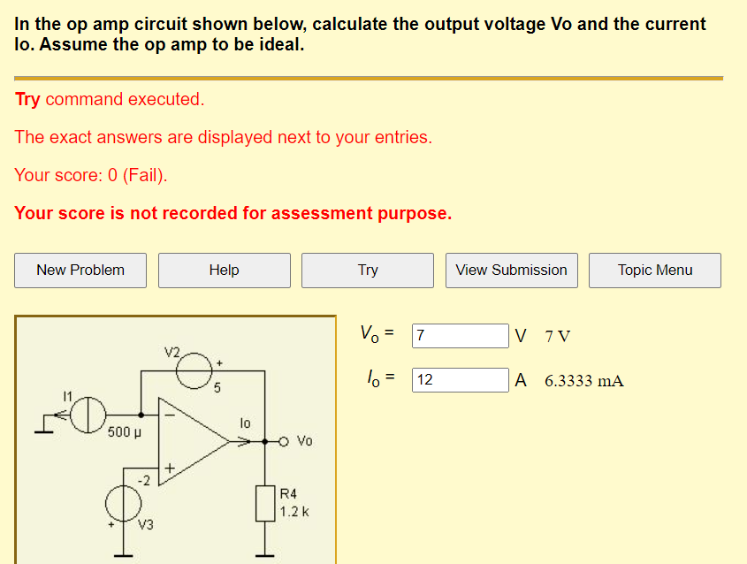 Solved In The Op Amp Circuit Shown Below, Calculate The | Chegg.com