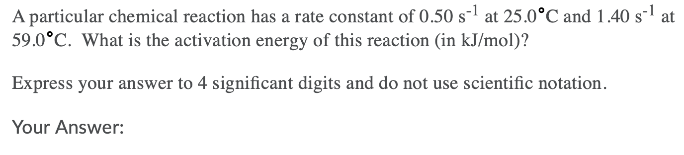 solved-at-a-particular-chemical-reaction-has-a-rate-constant-chegg