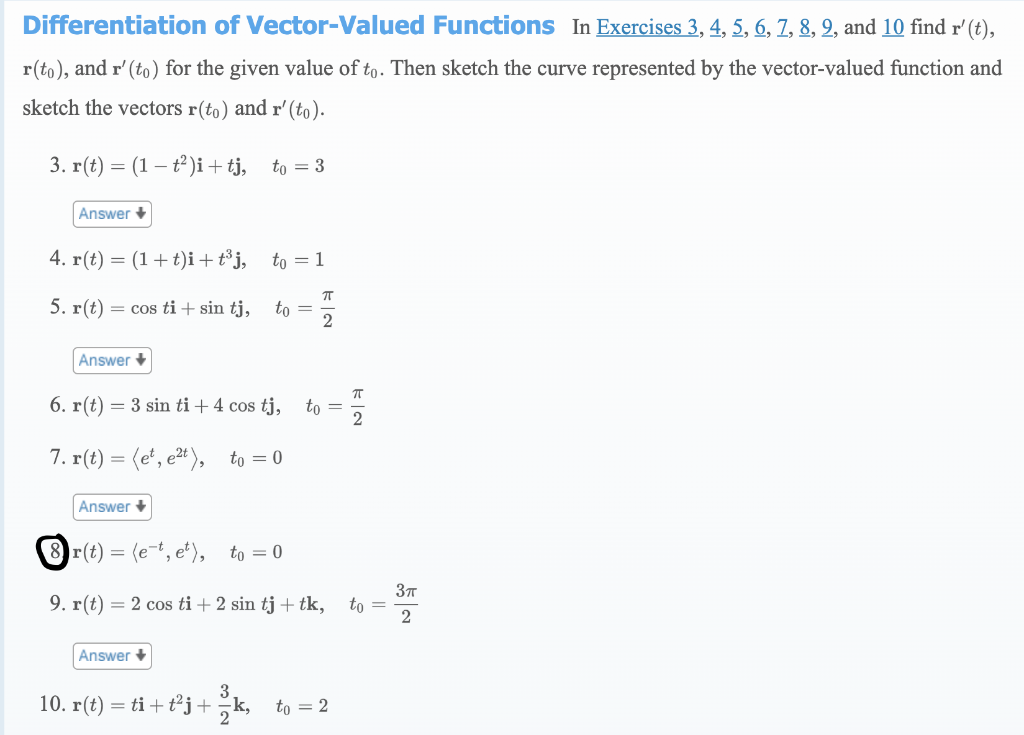 Solved Differentiation of Vector-Valued Functions In | Chegg.com