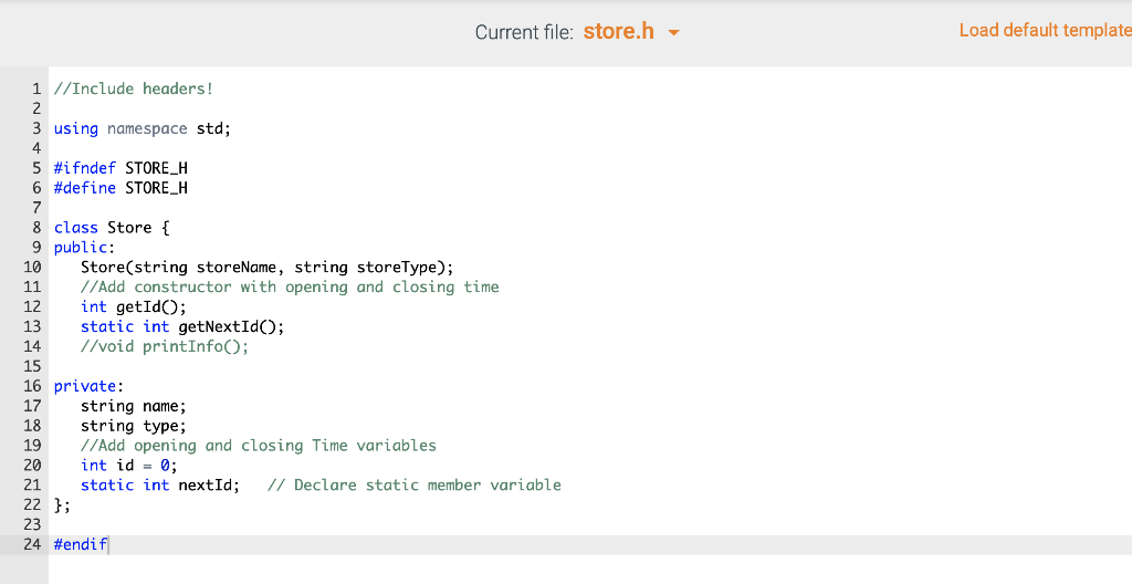 Solved 7.29 Lab: Store (static members and object | Chegg.com