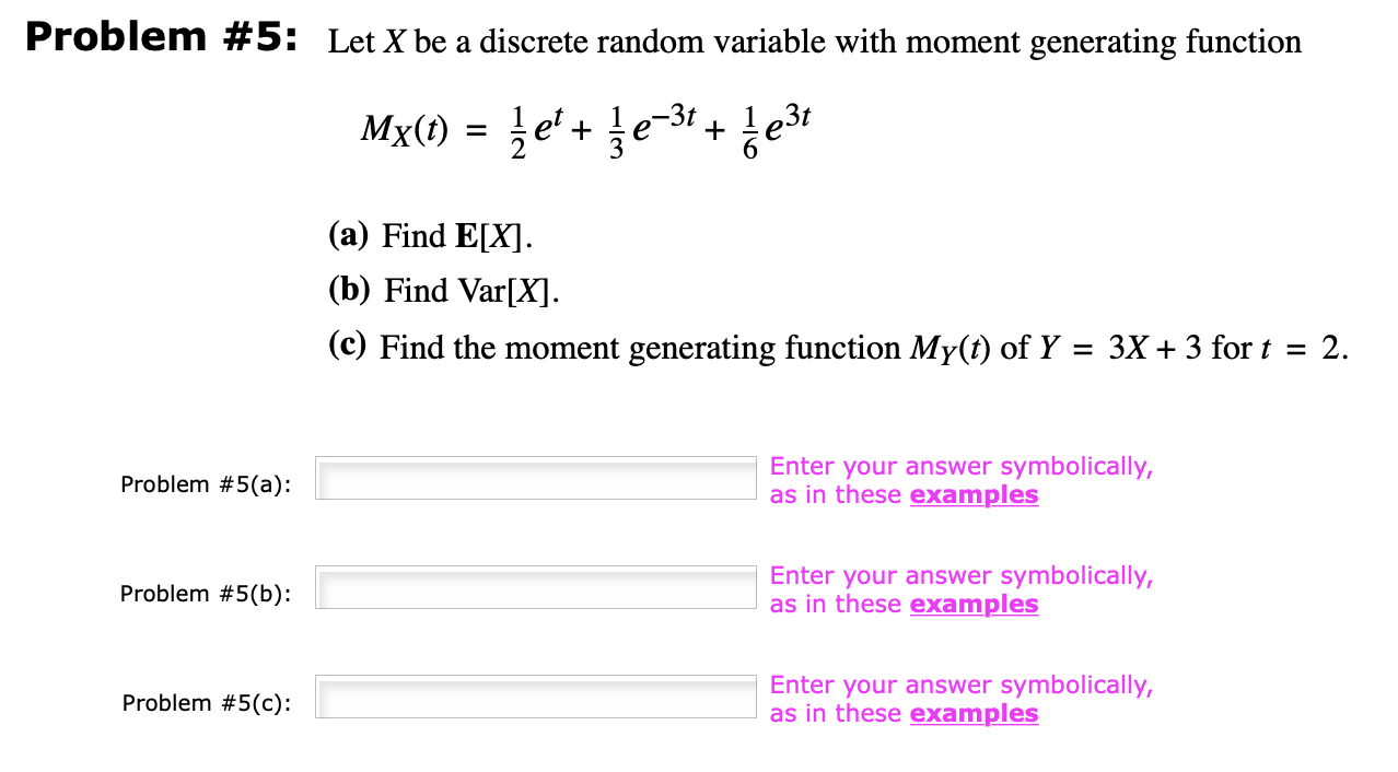 Solved Problem #5: Let X be a discrete random variable with | Chegg.com