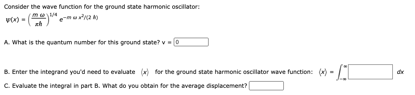 Solved Consider the wave function for the ground state | Chegg.com