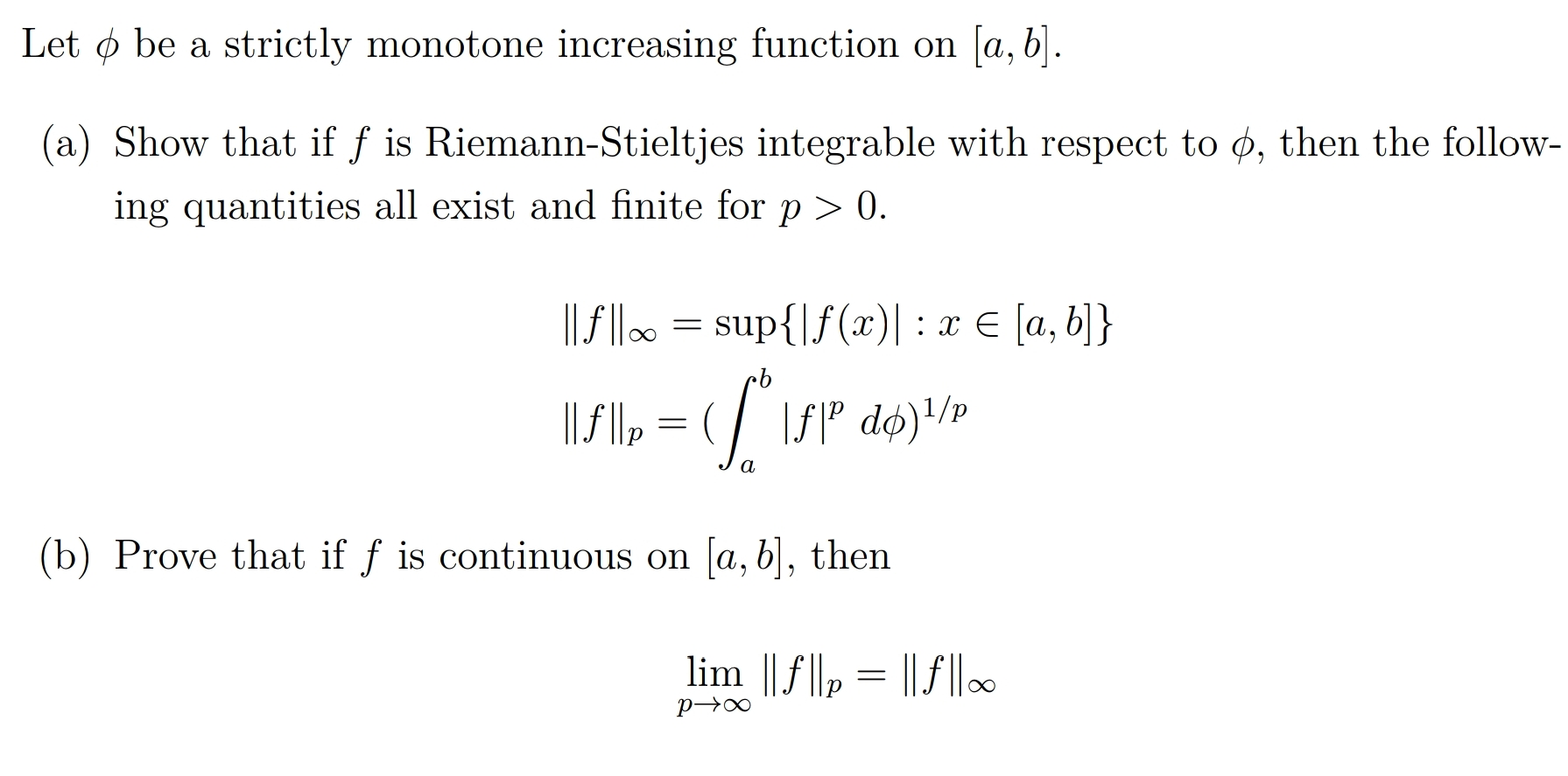 Solved Let φ ﻿be A Strictly Monotone Increasing Function On | Chegg.com