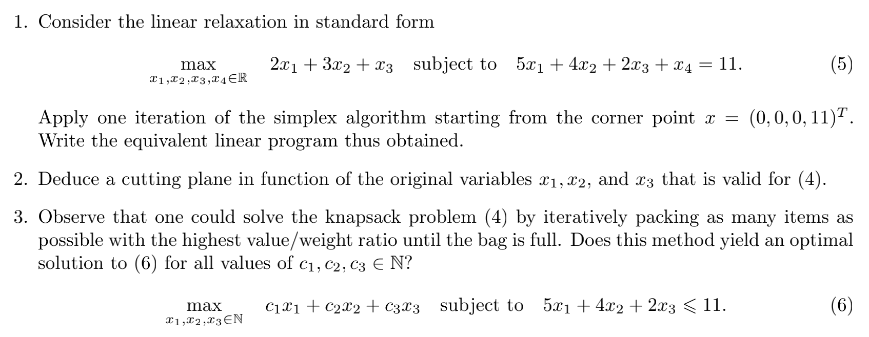 max X1, X2,23 EN 2x1 + 3x2 + x3 subject to 5x1 + 4x2 | Chegg.com