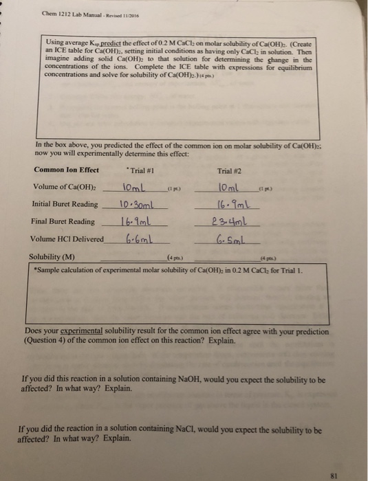 Solved 12 Lab Manual-Revised 11/2016 REPORT SHEET Name | Chegg.com