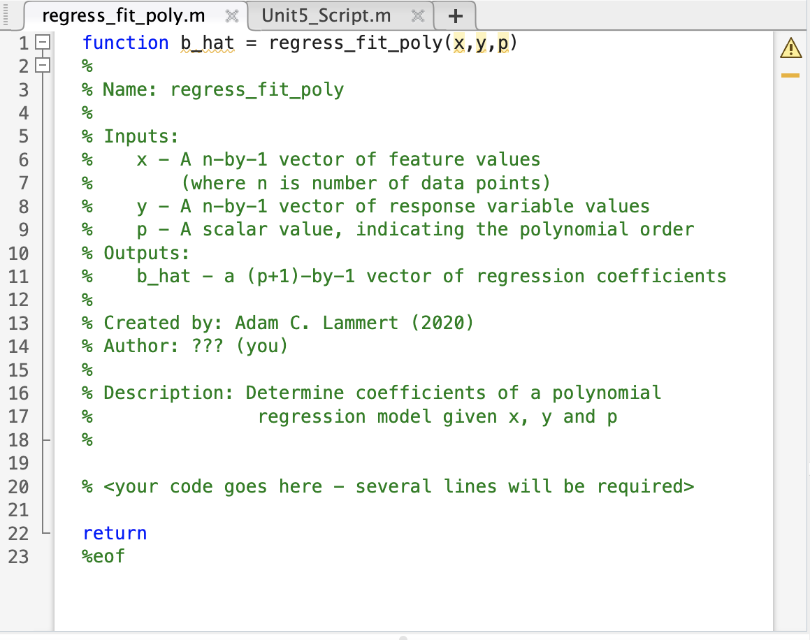 Solved Objective #1:Implement a function in Matlab that | Chegg.com