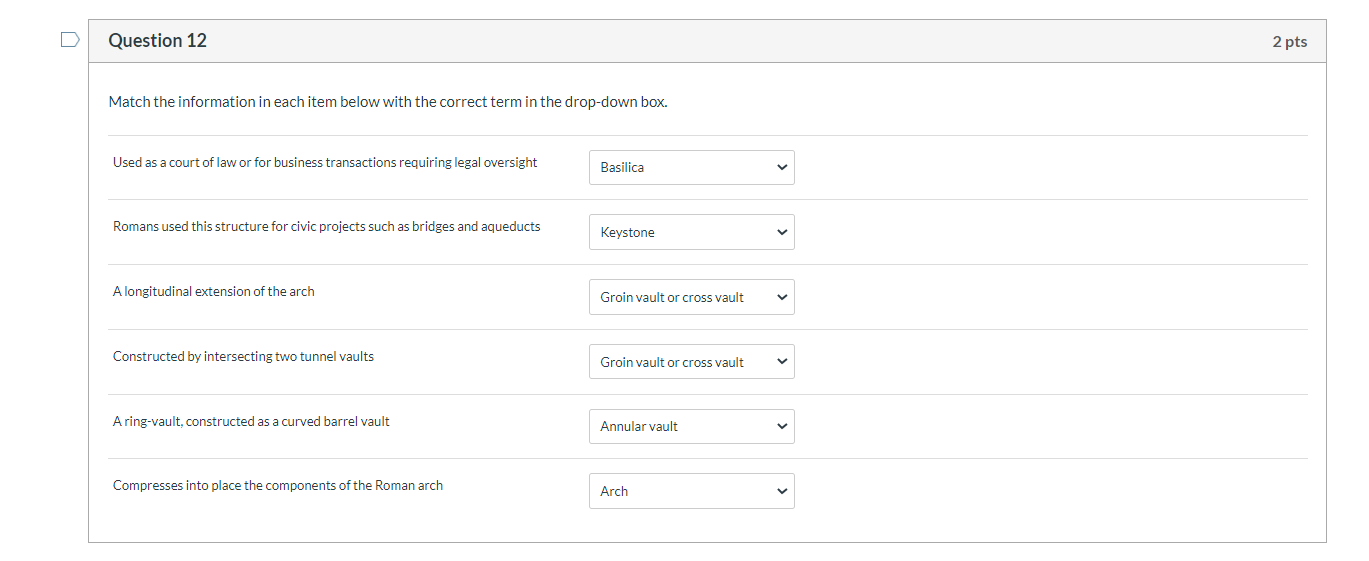 Solved Match each item in the list below with the letter in | Chegg.com