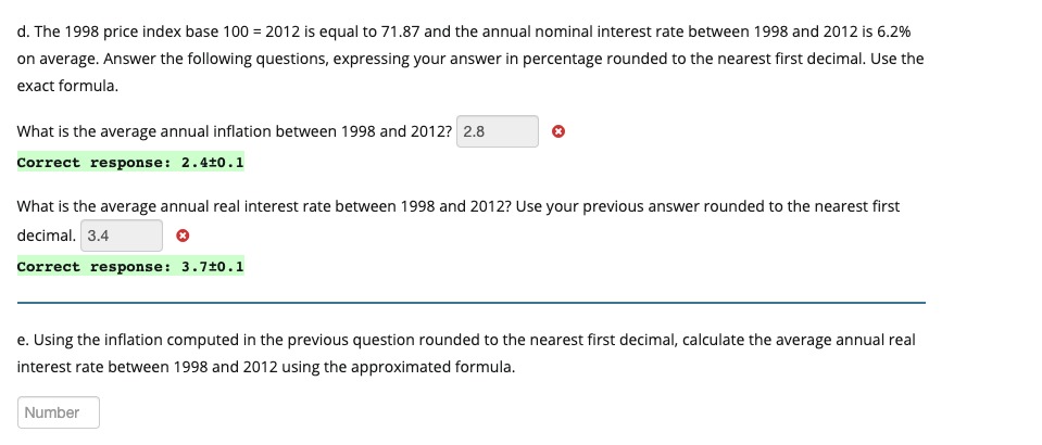 Solved d. The 1998 price index base 100 = 2012 is equal to | Chegg.com